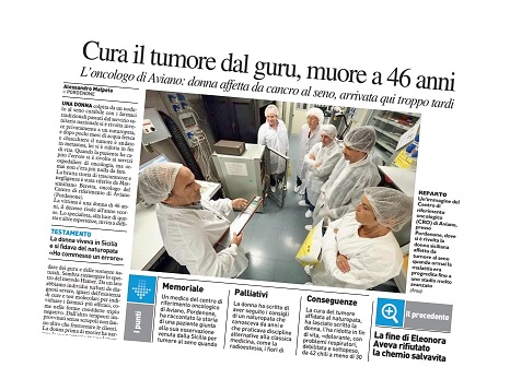 Cura il tumore dal guru, muore a 46 anni