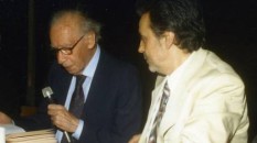 Mario Mario Luzi con Marco Marchi al Premio Letterario Castelfiorentino, 16 giugno 2001