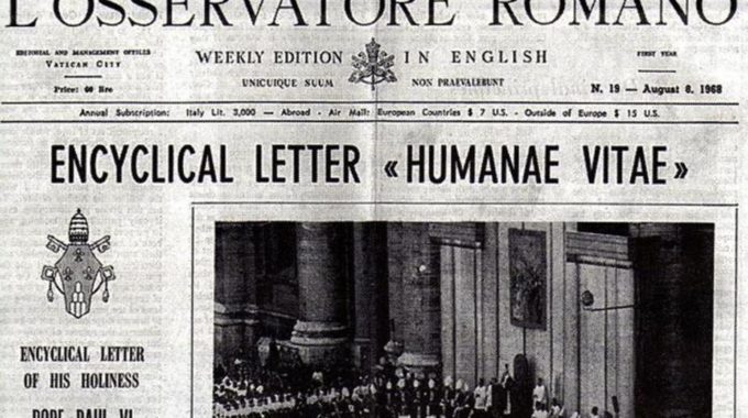 La prima pagina dell’Osservatore romano del 25 luglio 1968