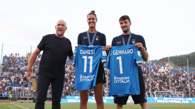 Parigi: De Gennaro e Danesi festeggiati allo stadio a Brescia